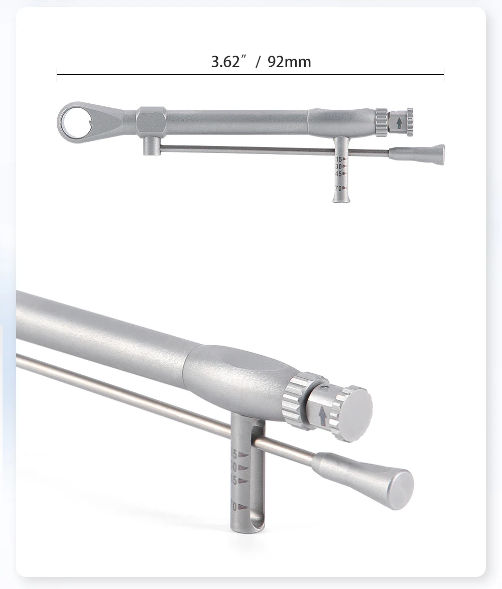 AZDENT Drehmomentschlüssel für Zahnimplantate, 16-teilig, Sechskantschrauber-Set, Schraubendreher, Ratsche, 15–70 Ncm, lange und kurze sterilisierte Zahnheilkunde-Werkzeuge – Detail 6