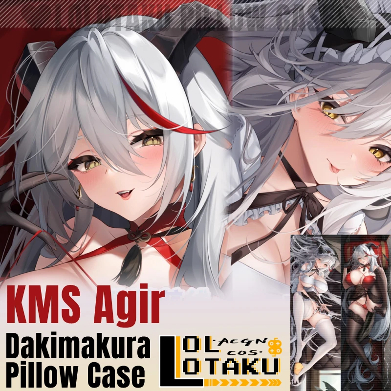 KMS Agir Dakimakura Azur Lane Game Hugging Full Body Sexy Pillow Case Pillowcase Cushion Cover Home Bedding Decor Otaku Gift