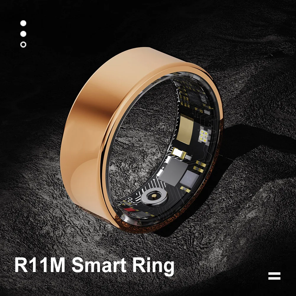 R11m Ring Herzfrequenz Gesundheit Schlaf überwachung ip68 & 3atm wasserdichte Multi-Sport-Modi Gesundheits monitor Smart Ringe für Android iOS
