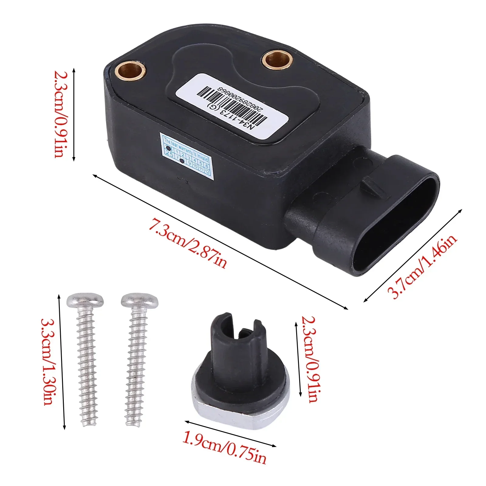 Kit Sensor Throttle Aksesoris Mobil Plastik Kompatibel untuk Club Car 2010-Up Precedent/Tempo/Onward Gas Golf Cart N34-1173