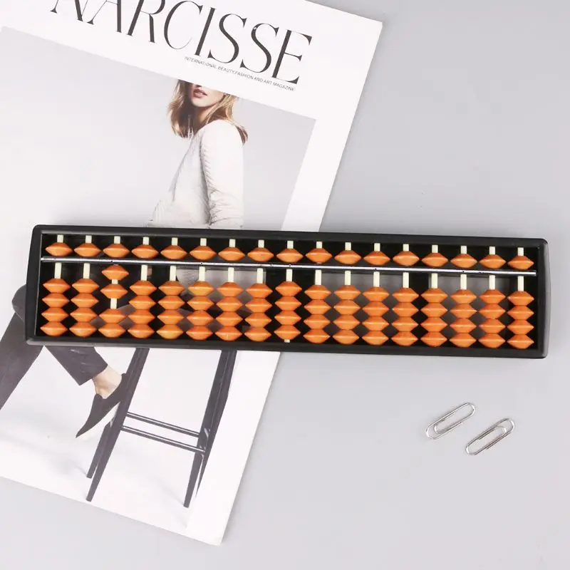 2024 New 17 Digit Rods Standard Abacus Soroban,Chinese Japanese Calculator Counting Tool Compatible for Kids Toddlers and Adults