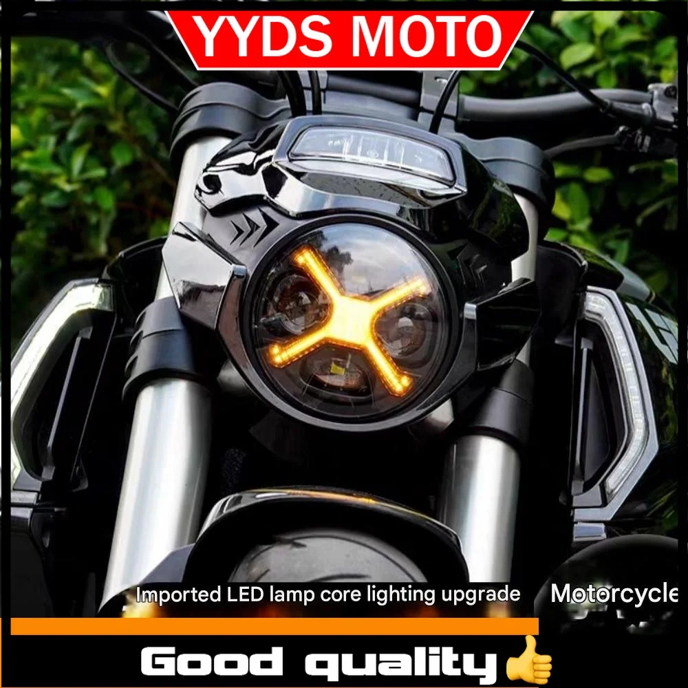 

Suitable for Benda LFC700 Liao 700Pro motorcycle headlight modification air intake light lens assembly accessories Benda LFC700