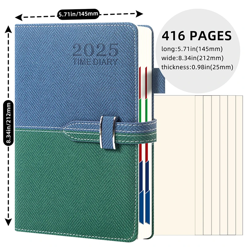 1Pc 2025 Daily Calendar Notebook Daily Work Plan Appointment Book Daily Schedule To-do List Agenda Notebook Gifts