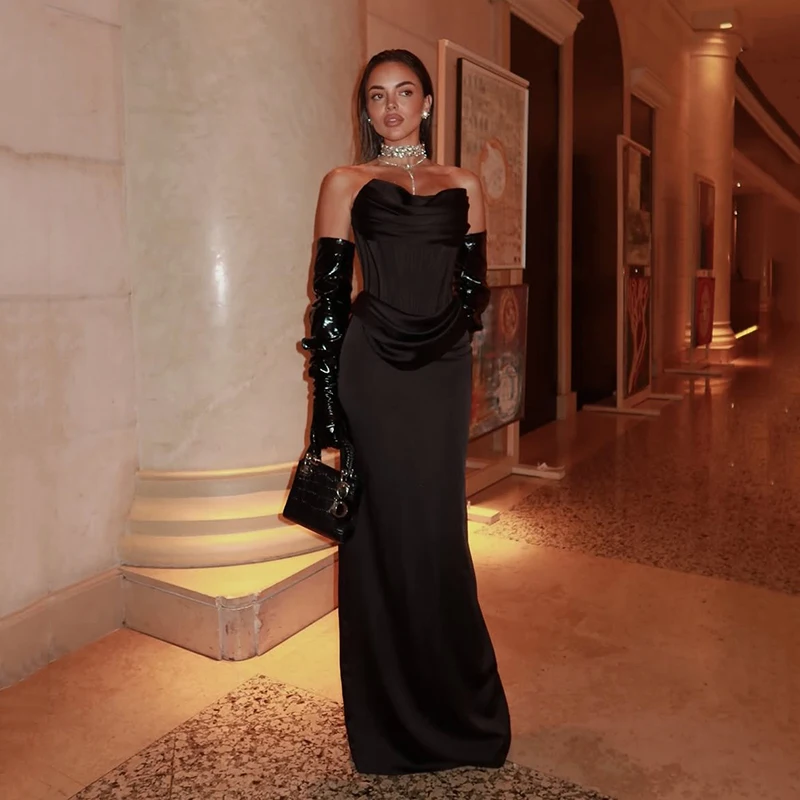 

Thinyfull 2026 Mermaid Prom Evening Dresses Saudi Arabia Strapless Corset Back Party Dress Night Cocktail Prom Gowns Customized