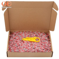 AWG22-18 100/300/500PCS Heat Shrink Soldering Sleeve Insulated Waterproof Electrical Butt Splice Wire Butt Connectors  Terminals