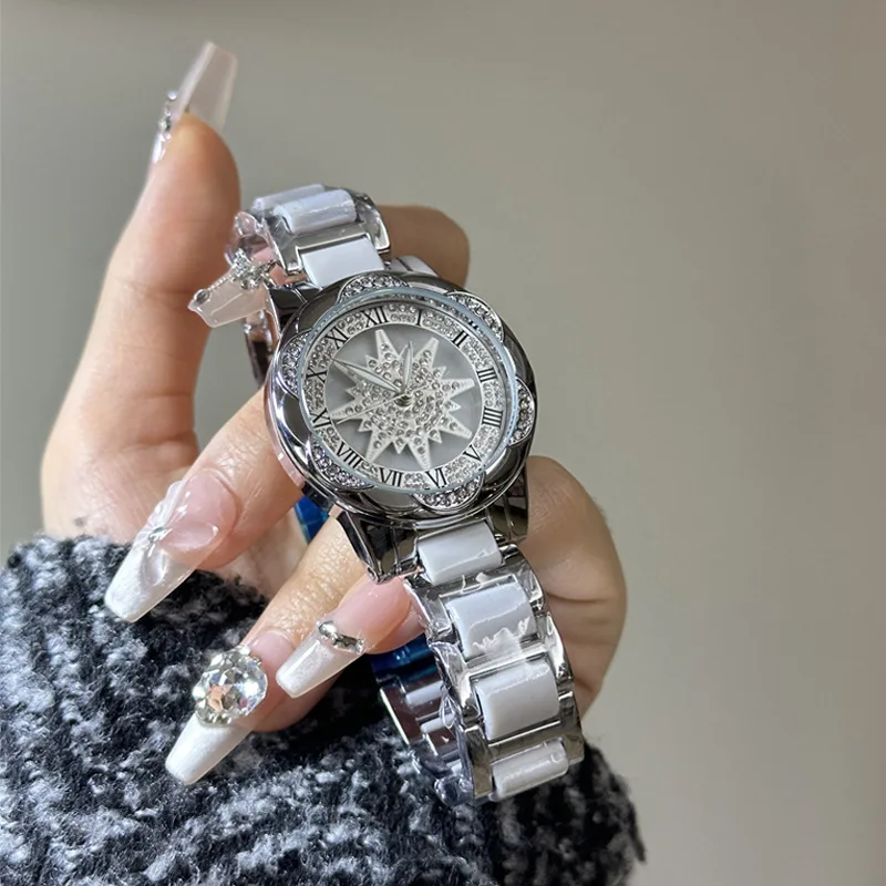 

Ceramic Wristwatch Women Quartz Watches Beauty Fashion Clock Watch Drop Shipping