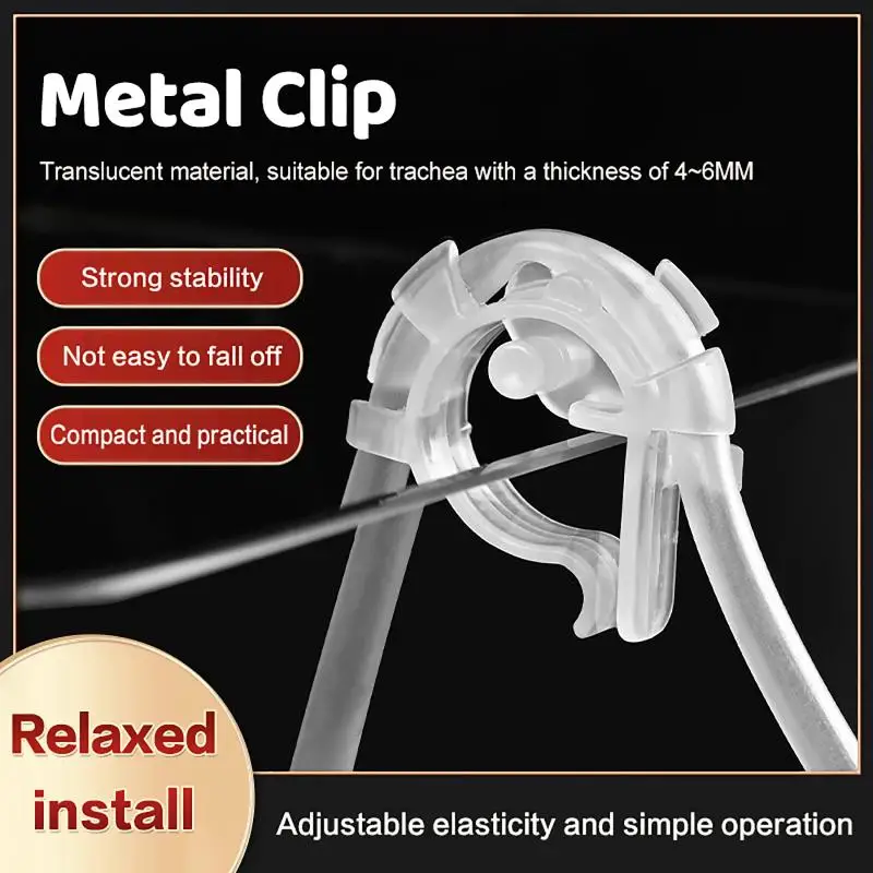 3/5/10Packs Aquarium Air Tube Water Hose Fixing Clip Pipe Holder U-shaped Tube Mount Bracket Fish Tank Clamp For 4-6mm Hose