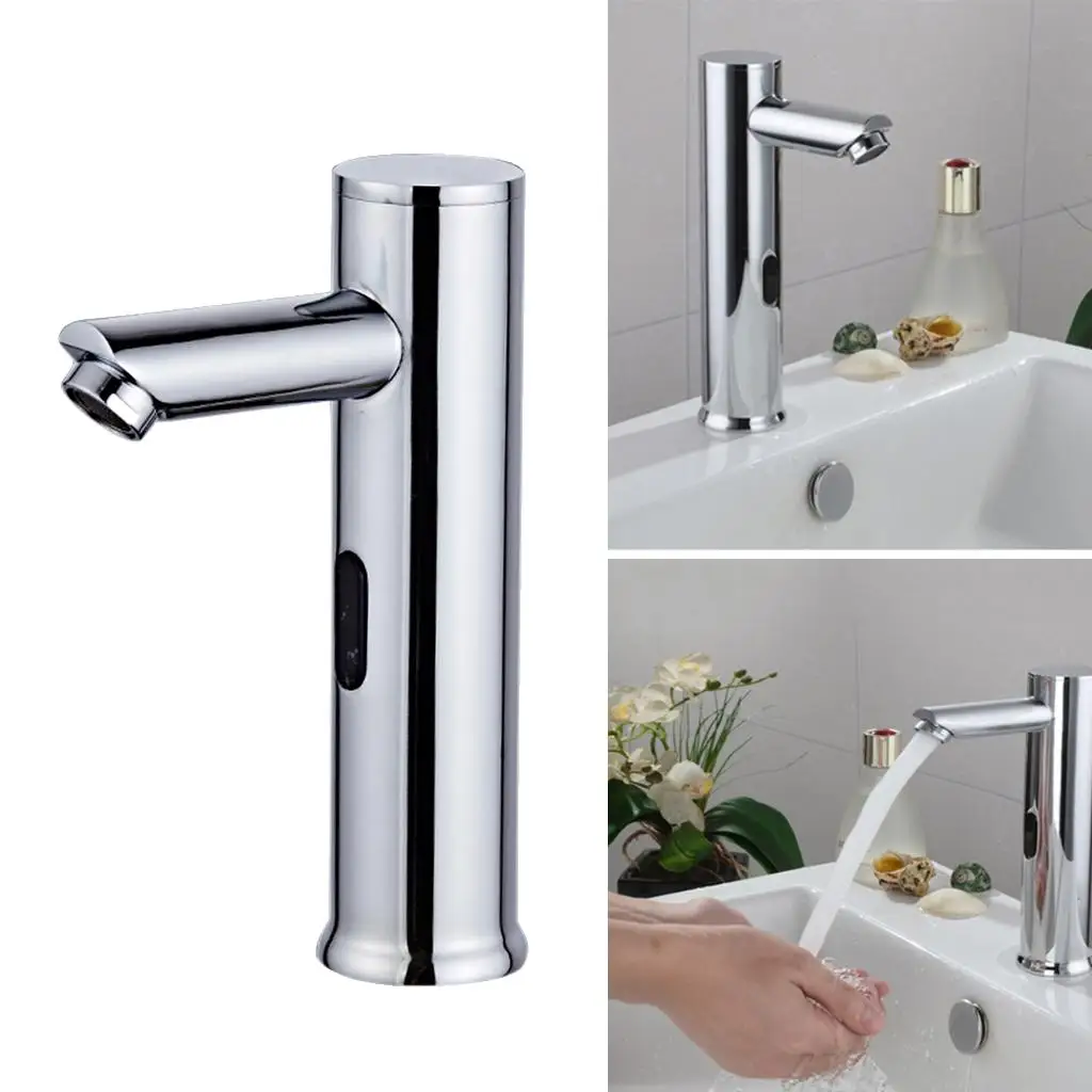 Motion Sensor Bathroom Water Tap Copper Touchless Faucet for Kitchen and Sink Rod Replacement