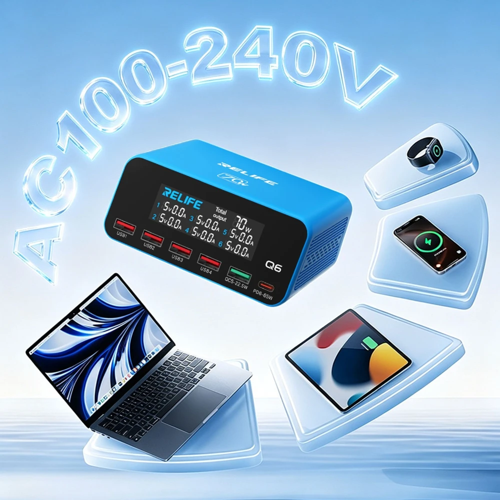 RELIFE Q6 70W PD QC Fast Charg - Tools Qc 评论和价格