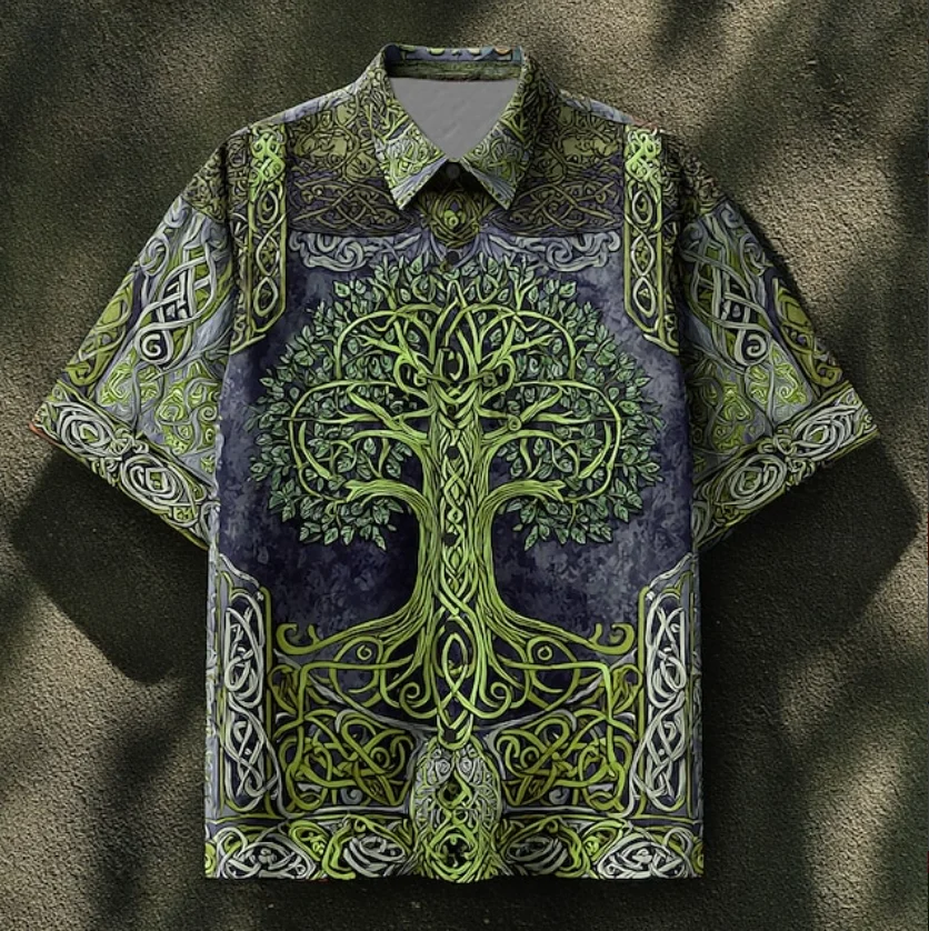 Men's Casual Short Sleeve Shirt 3D Printed Flap Collar Fashionable Comfort Soft Breathable, Brand New Collection