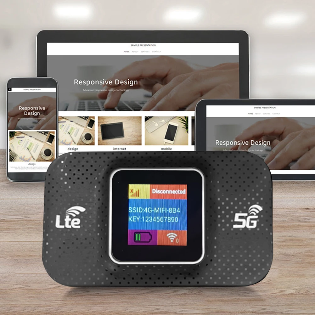 

4G LTE Wi-Fi роутер с SIM-картой, портативный беспроводной маршрутизатор, 3650 мАч, разблокированный модем, 150 Мбит/с, мобильный Wi-Fi роутер, Wi-Fi хотспот для автомобиля