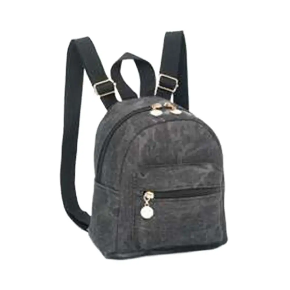 Multi-Function Denim Backpacks New Adjustable Zipper Mini Rucksack Lightweigt School Bag Teenage Mini Backpack