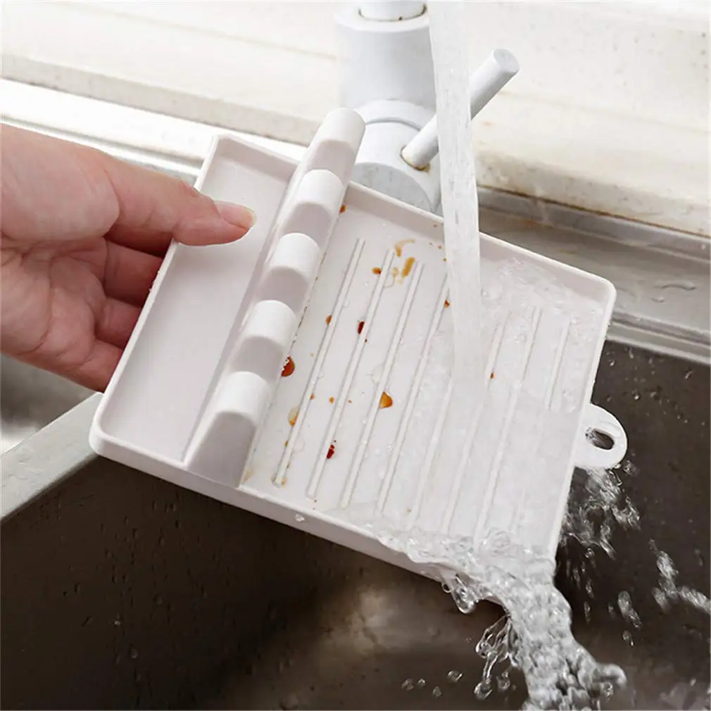 Household Multifunctional Spatula Rack Spoon Storage Shelf Spatula Pad Support Kitchen Storage Rack Countertop Pot Cover Rack