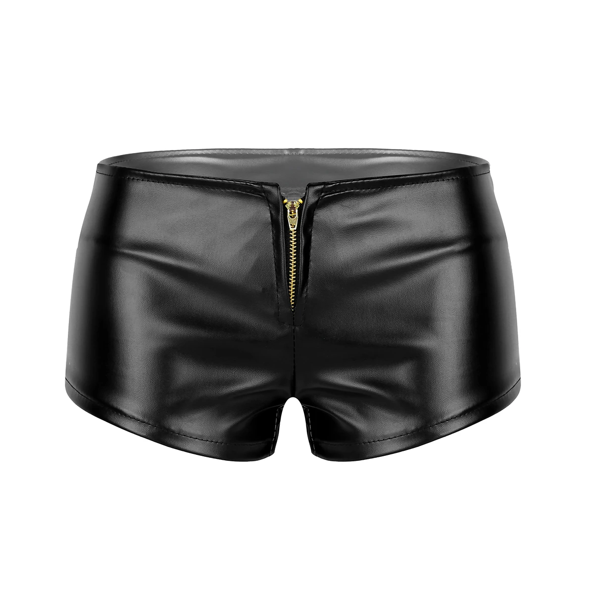 iEFiEL Fashion Sexy Womens Nightclub Dance Shorts Shiny Faux Patent PU Leather Short Slim Hot Dance Clubwear Mini Shorts 2020