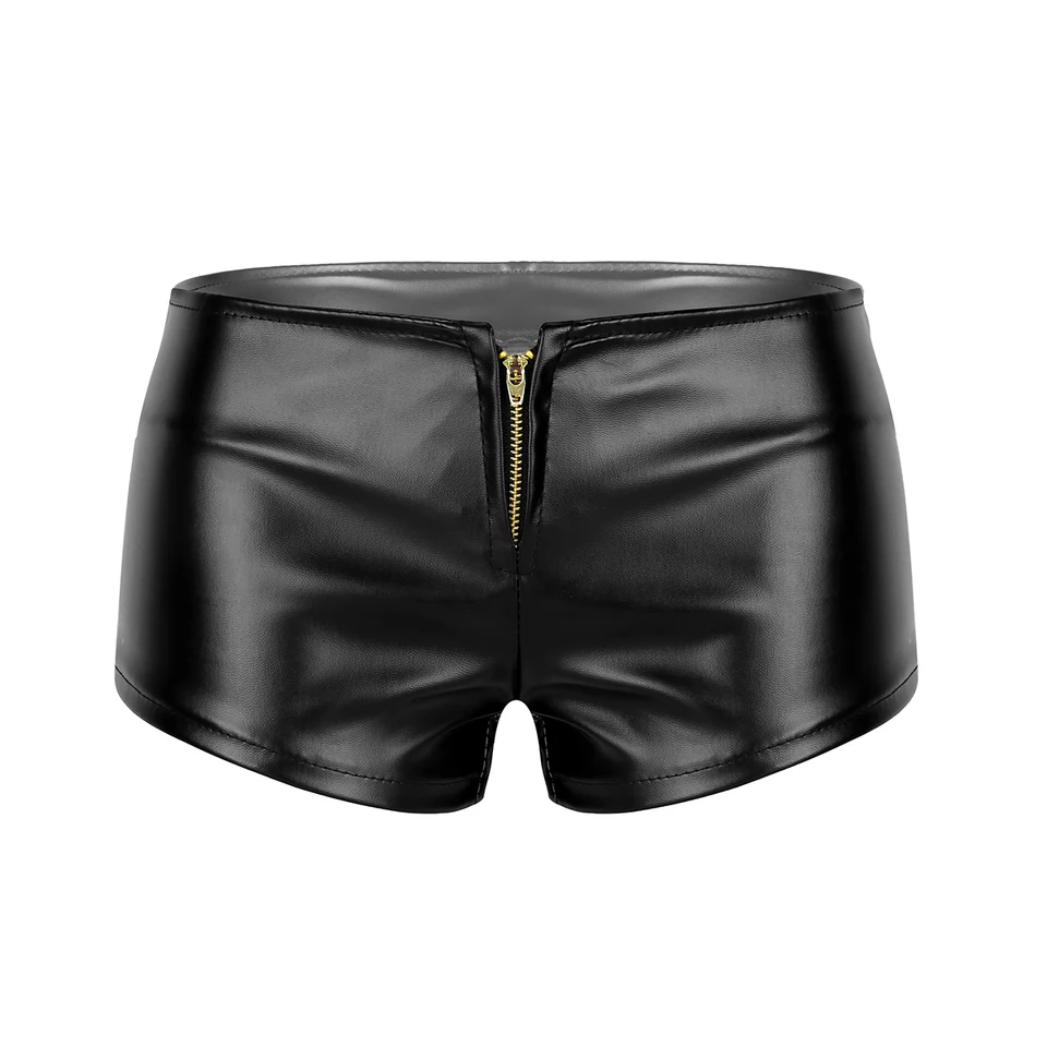 Sexy Women's Faux Leather Dance Club Shorts