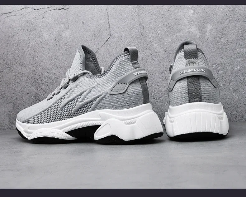 Sommer Männer Aufzug Schuhe Atmungsaktive Mesh Höhe Erhöhen Turnschuhe Männer Schuhe Innen Länge 7 cm Outdoor Freizeit Weiß Größere Schuhe – Detail 22