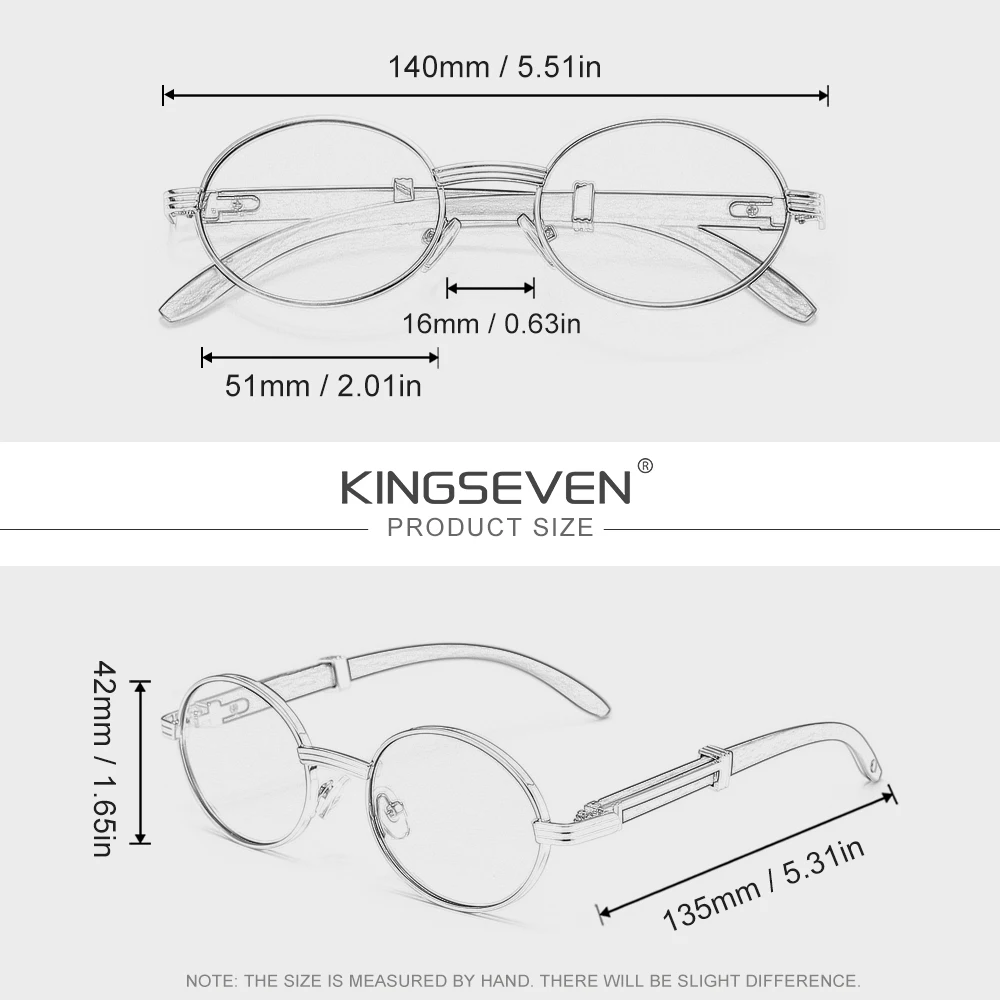KINGSEVEN العصرية نظارات شمسية كلاسيكية الرجال النساء السفر القيادة البيضاوي إطار صغير فاخر في الهواء الطلق خمر السببية UV400 النظارات #4