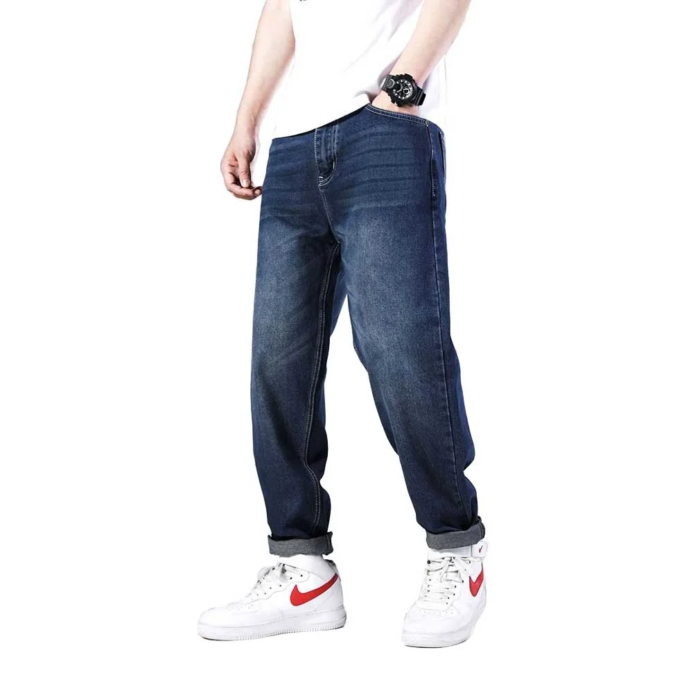 

Hip Hop Loose Baggy Jeans Man Denim Pants Plus Size Density Cotton Trousers Fashion Skateboard Harem Men Clothing