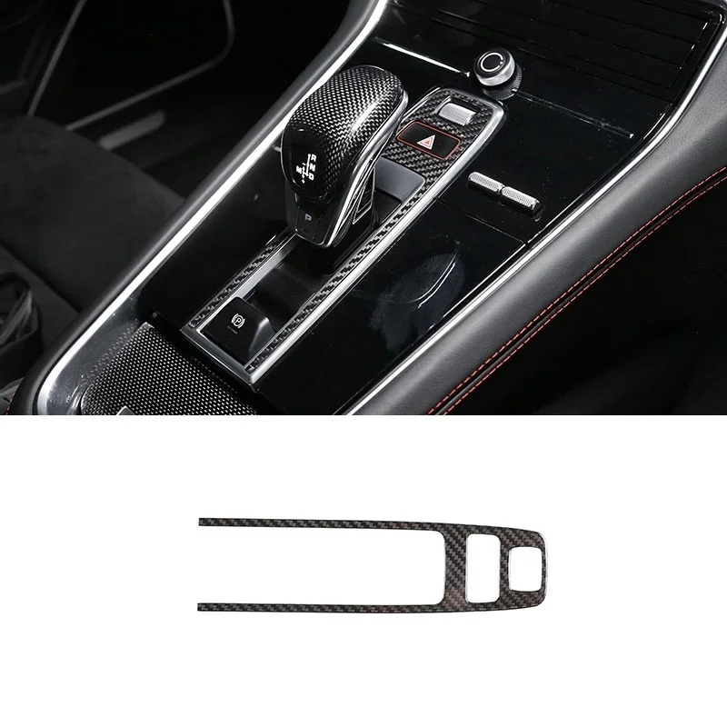 

Real Carbon Fiber Car Inner Center P Button Fore Part Cover Frame Fit For Porsche Panamera 971 2017-2021