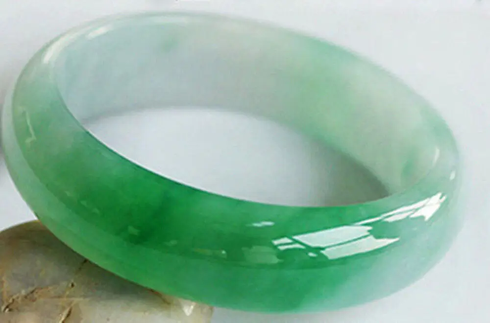 

Size 60mm Real Natural Grade A Jade Green Jadeite Bangle Bracelet AAA+