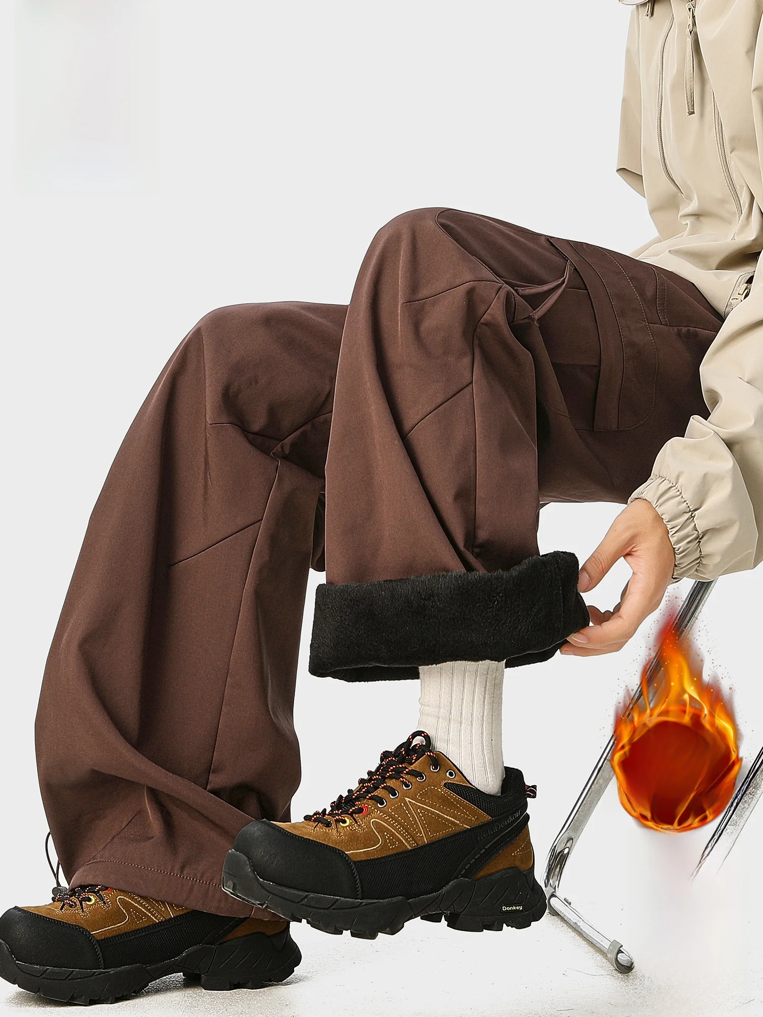 

Мужские повседневные рабочие брюки PaulFrank Fce с подкладкой, осенне-зимние, в американском стиле, для активного отдыха, спортивные, в стиле парашютиста