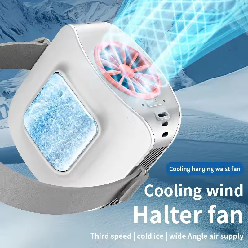 لوحة مروحة خصر محمولة جديدة بقدرة 10000 مللي أمبير في الساعة، مروحة شخصية، يمكن ارتداؤها بدون استخدام اليدين، جسم صغير للعمل في المزرعة في البناء الخارجي #1