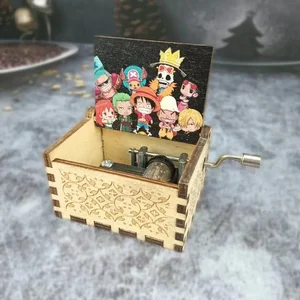 Kotak Musik Anime One Piece Kotak Musik Engkol Tangan Kayu Berukir Laser Antik Dekorasi Kamar Hadiah Natal Ulang Tahun Halloween 8 penjualan terbaik akuma no mi one piece - №