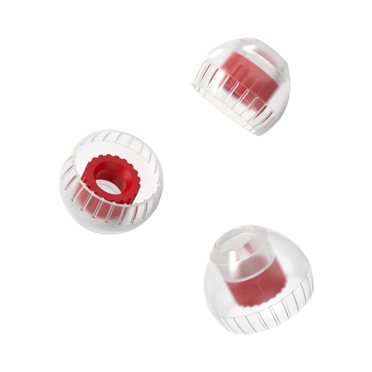 AT9-Penyumbat Telinga Silikon Penyumbat Telinga Struktur Dukungan Ganda Earphone Penyumbat Telinga Memori 3 Pasang Earphone Penyumbat Telinga Ukuran M