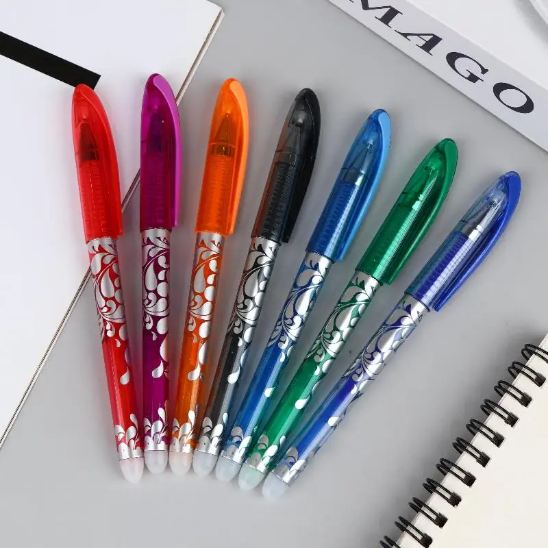 

Набор из 12 разноцветных стираемых гелевых ручек с наконечником 0,5 мм для рисования, письма и школы: черные, красные, розовые, оранжевые, зеленые, фиолетовые, светло-голубые