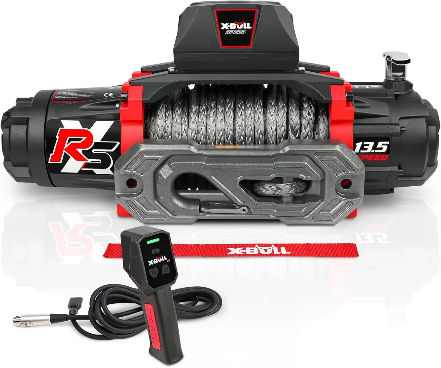 

13500 lb. Load Capacity Electric Winch -12V DC Power for Towing Truck Off Road, 2 in 1 Wireless Remote,13500 XRS Series