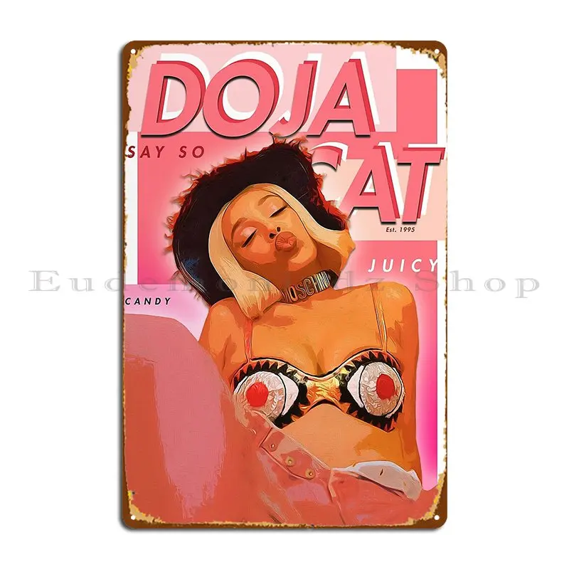 Juicy Doja Metal Sign Plaques Garage Iron Retro Bar Cinema Tin Sign Poster