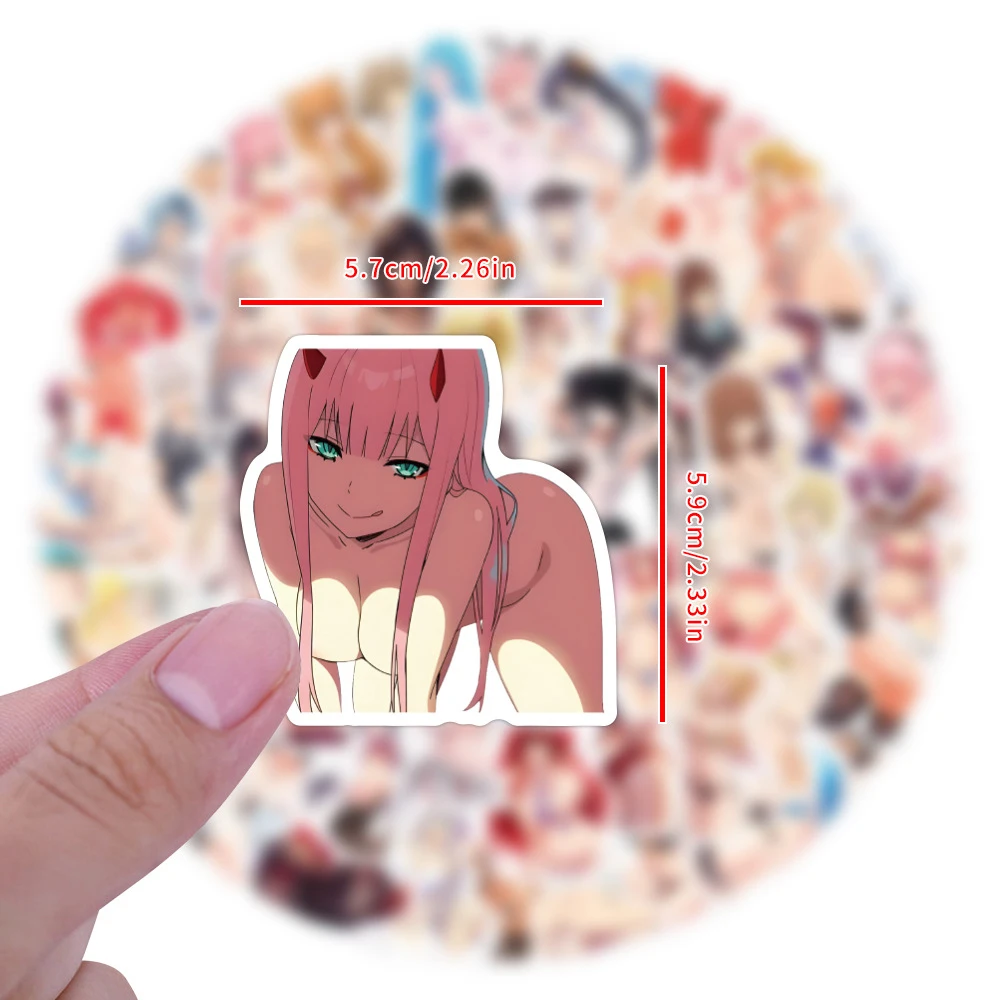10/30/60/120pcs Per Adulti Sexy Waifu Anime Ragazza Adesivi Hentai Ragazza Del Fumetto Decalcomanie Scrapbook Telefono Laptop Bagagli Graffiti adesivo