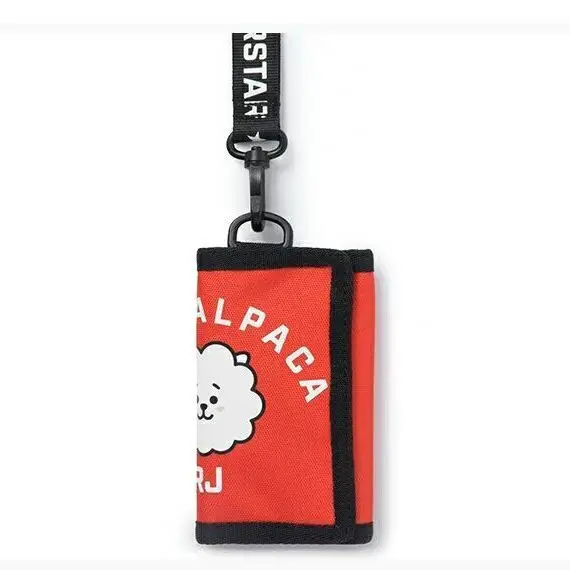 BT21 cartoon cute short wallet pendant Kawaii BTS trifold multifunction lanyard key ID storage bag wallet anime merchandise gift - view 2