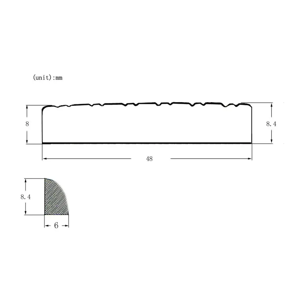 Acoustic Folk Guitar Slotted Nut Plastic Bridge Upper Nut Repair Parts Stable Tuning for 12 String Guitar view 3