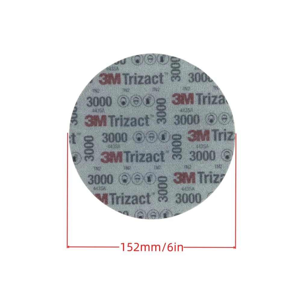 

P3000 Trizact-02085 Pyramid Disc Sponge Sandpaper Precision Grinding 6in/152mm For Polishing Car Paint Automobile