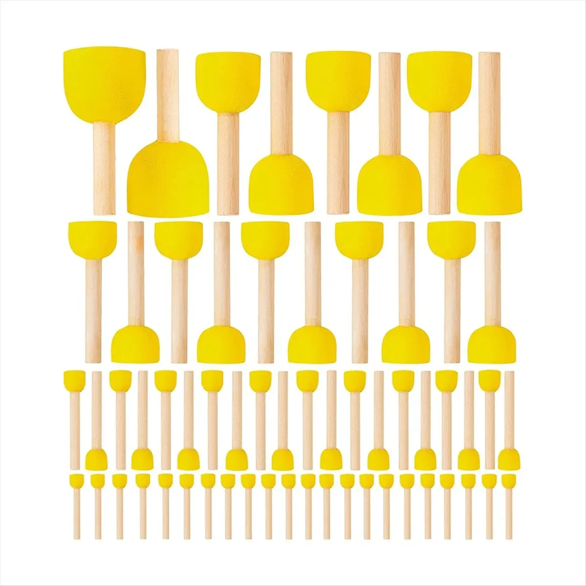 A20I 60 Pcs Round Paint Sponges Set, 5 Sizes Sponge Brushes for Painting, Sponge Paint Brushes, for DIY, Crafts and Kids Arts