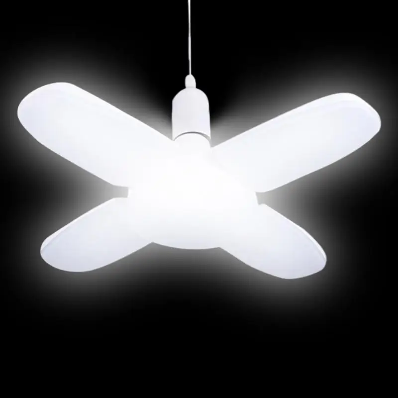 

LED Garage Lights Barn Ceiling Lights With 4 Adjustable Panels Creative LED Basement Wall Lamp For Attic Barn Workshop Storage