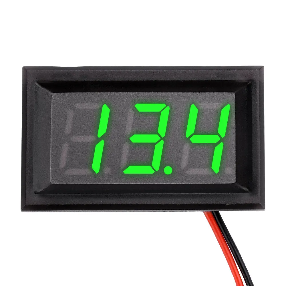 MINI DIGITAL Voltmeter 0.56 ''DC โวลต์มิเตอร์แบบดิจิตอล 4.5V ถึง 30V แรงดันไฟฟ้าสําหรับ 6V 12V 24V รถจักรยานยนต์ไฟฟ้ารถ