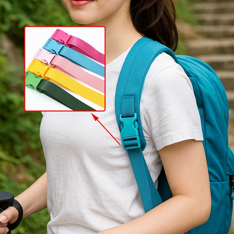 

1-5Sets 20/25mm Plastic Release Buckle Closure Bag Webbing Strap Adjust Carabiner Clips Nylon Ribbon Hanger Hook Accessories
