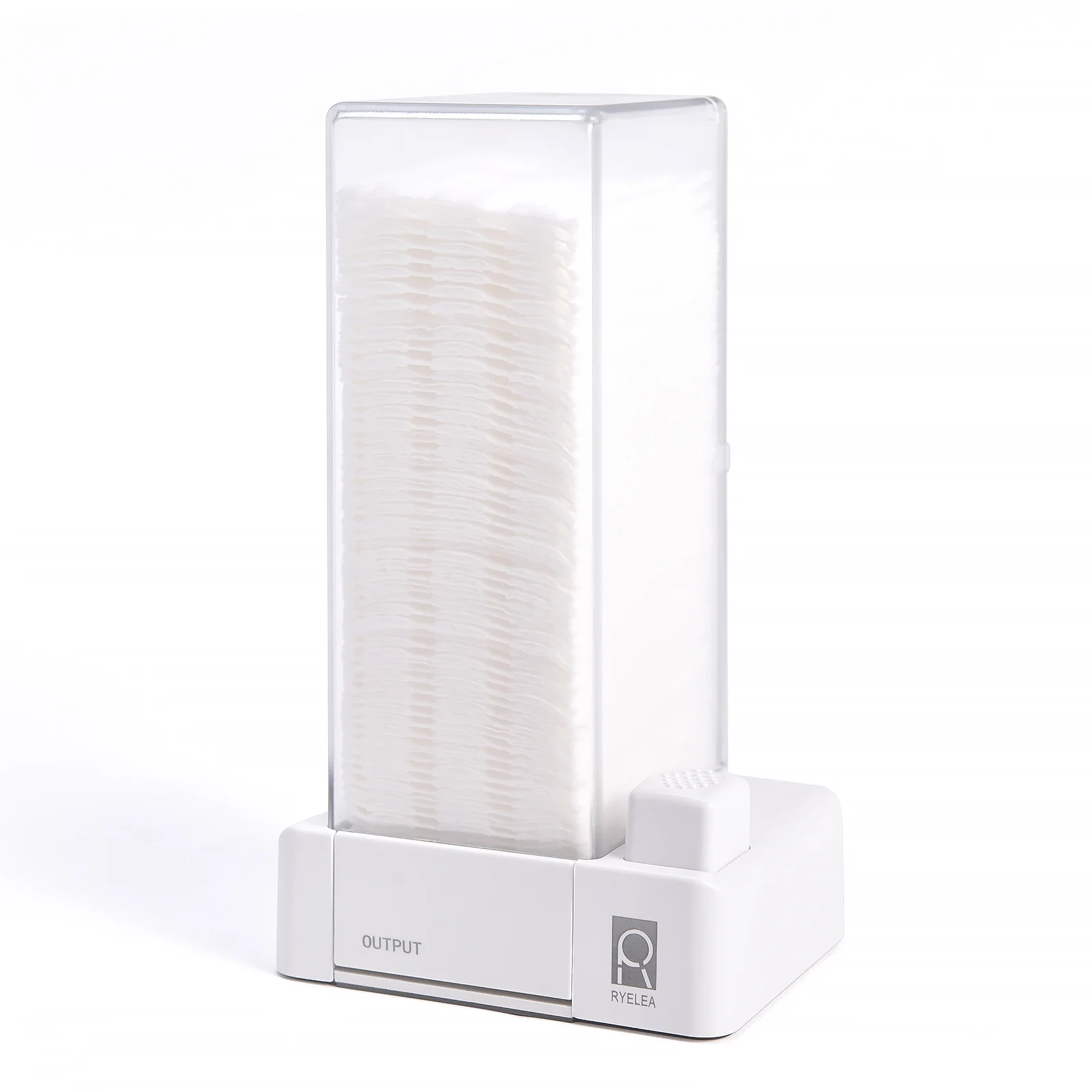 Automatic Cotton Pad Dispenser With Cotton Pads White Press Type Makeup Cotton Storage Box Desktop Cotton Container Nail Tool
