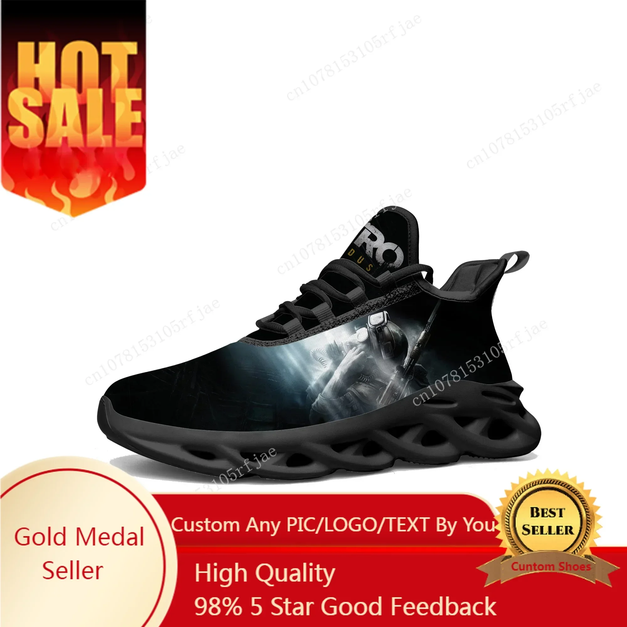 

Metro Exodus Flats Sneakers Cartoon Game Men Women Sports Running Shoes Fashion Tailor Made Lace Up Shoes