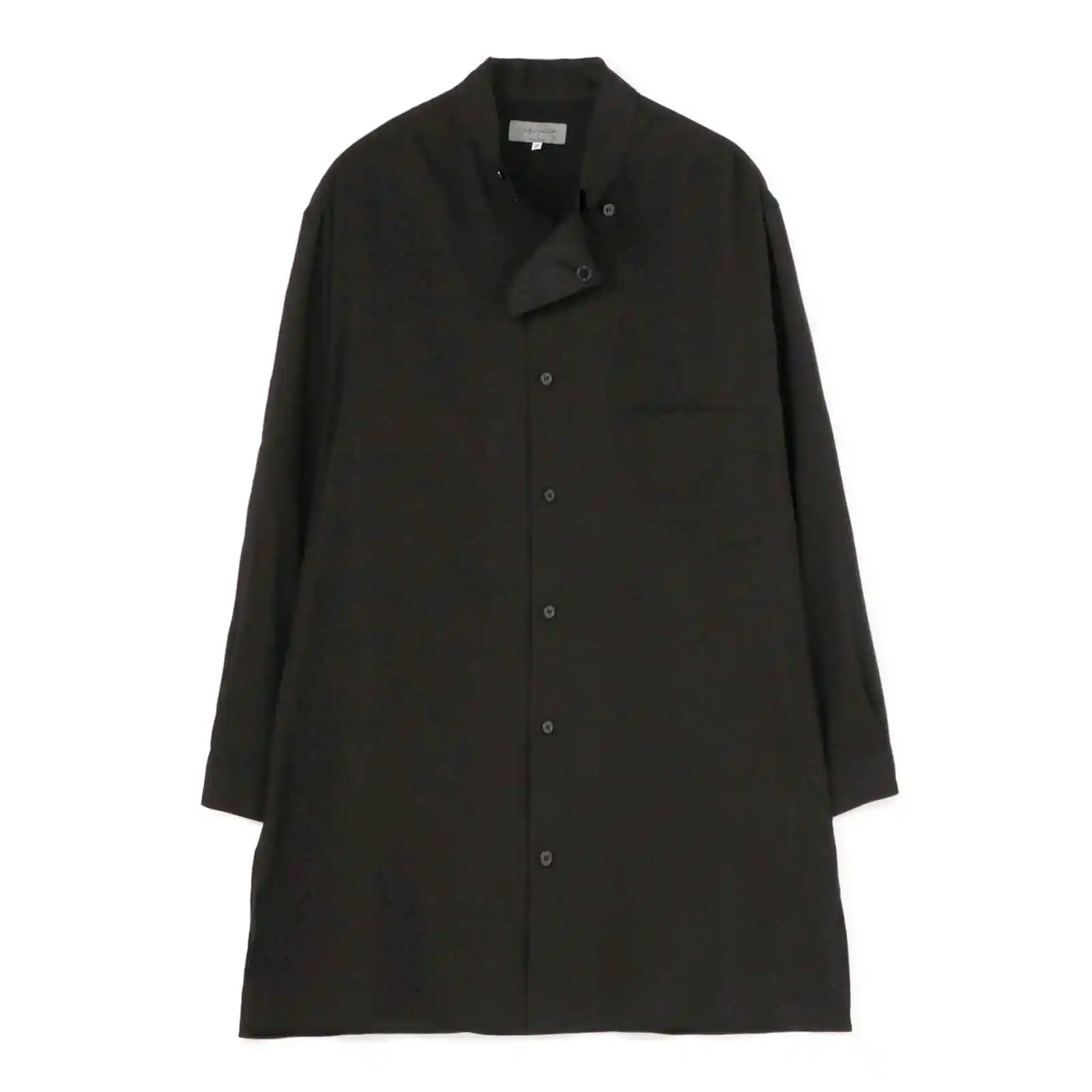 

TOP-YAMAMOTO original design Dark and niche men's wear mid-length loose large-sized retro black shirt