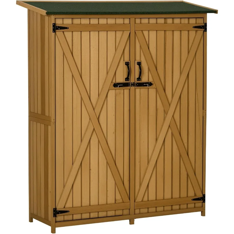 Outdoor Storage Cabinet for Patio Use, Asphalt-Coated Steel, Charcoal Gray, Waterproof and Lockable with Reinforced Door