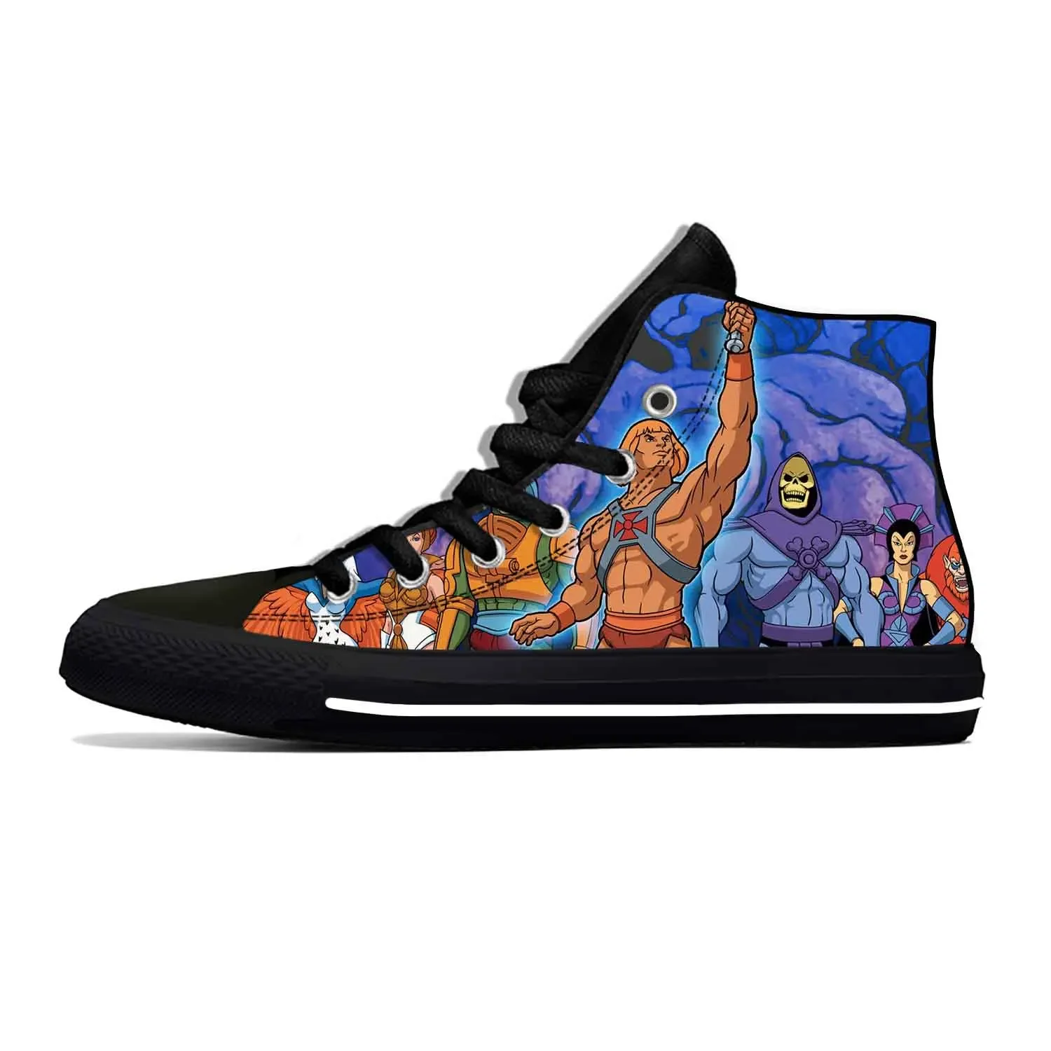 Masters Of The Universe Cartoon Skeletor He-Man Casual Cloth Shoes High Top Lightweight Breathable 3D Print Men Women Sneakers