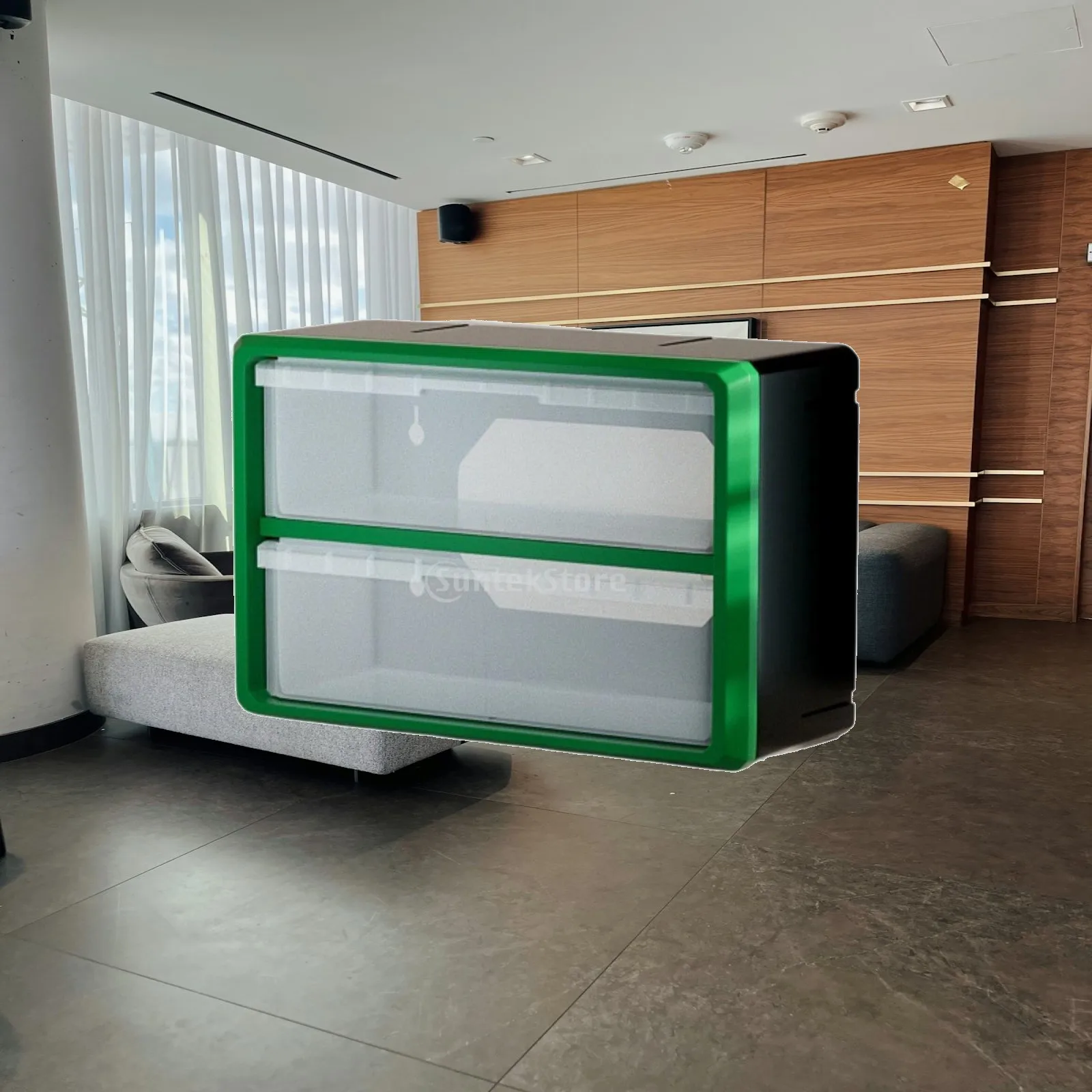 Modular Storage Container with Stackable Drawer Units for Efficient Small Parts Sorting and Clean Layout