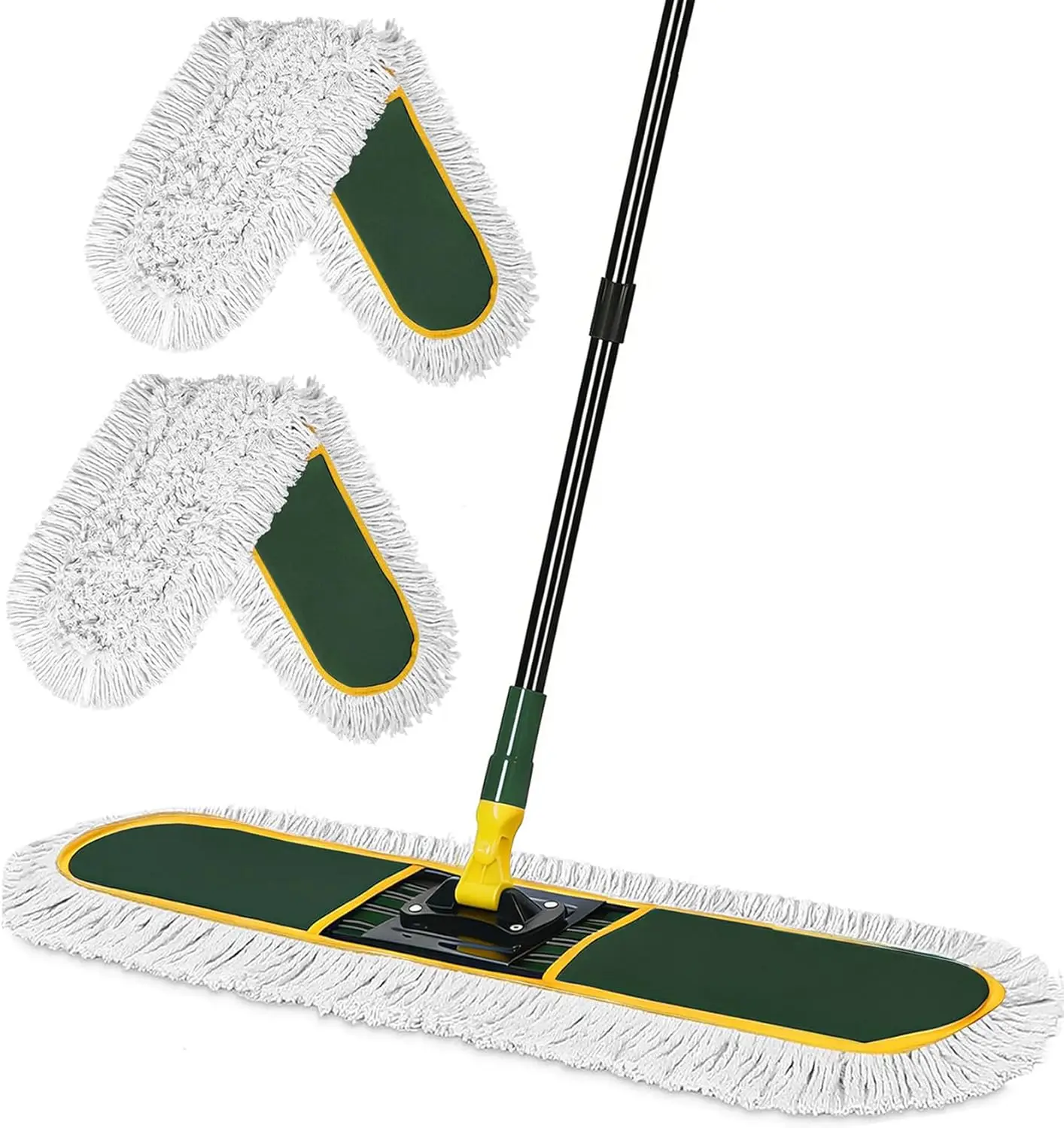 

24 Inch Commercial Dust Mop,Heavy Duty Dry Wet Dust Mops Broom for Hardwood Floor, Laminate, Tile, Concrete Cleaning | 60 Ext