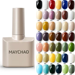 MAYCHAO Nail Gel Polish 83 Colors Gel Nail Polish Semi Permanent Gel Base Top Coat Nail Art Manicure Soak Off LED UV Gel Varnish