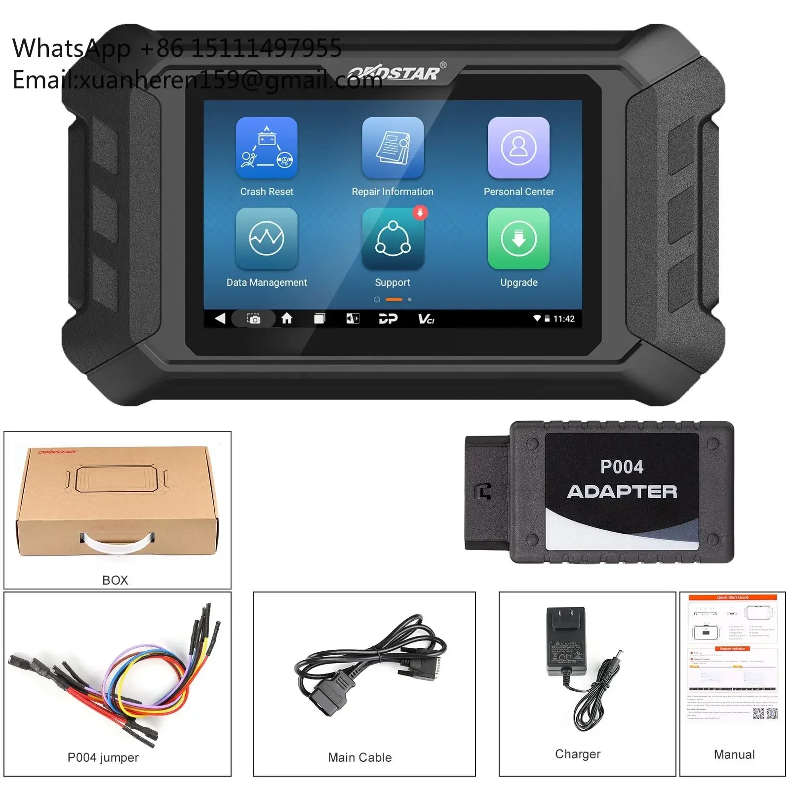 [1 Year Free Update]OBDSTAR P50 Airbag Diagnostic Scanner Car SRS SAS BMS Reset Tool Covers 93 Brands Over 14400+ ECU Part OBD
