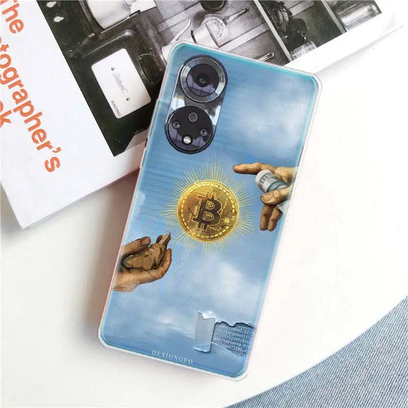 Virtual currency bitcoin Phone Case For Huawei P Smart Z 2021 Y5 Y6 Y7 Y9 Honor 50 20 Pro 10i 9 Lite 9X 8A 8S 8X 7S 7X 7A Cover