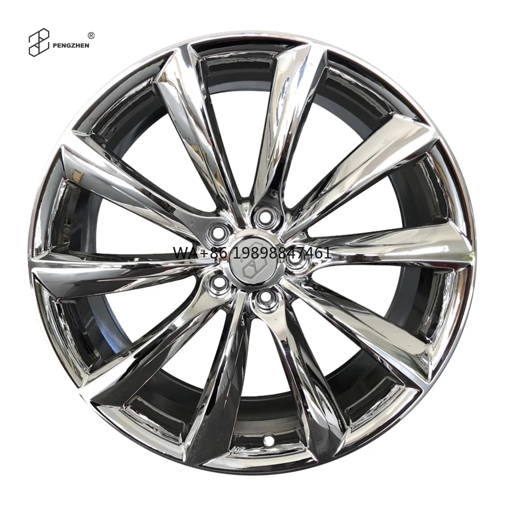 

for Hot Sale Silver Multi Spoke Monoblock Wheel 17 Inch 5x114.3 Full Chrome Alloy Wheels Luxury high-end customization